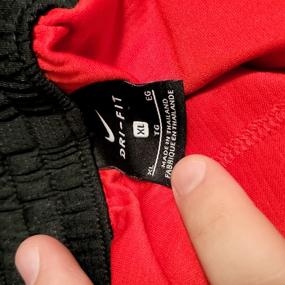 Nike dri fit large black, red, and white shorts - Picture 3 of 3